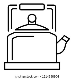 Old kettle icon. Outline old kettle vector icon for web design isolated on white background
