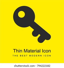 Old key bright yellow material minimal icon or logo design
