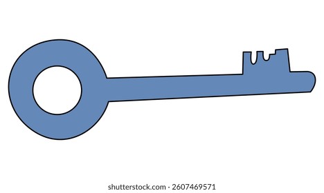A old key cartoon vector illustration