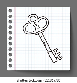old key doodle