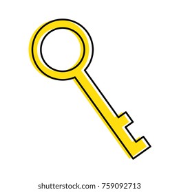 old key isolated icon