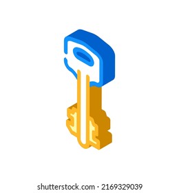 old key isometric icon vector. old key sign. isolated symbol illustration