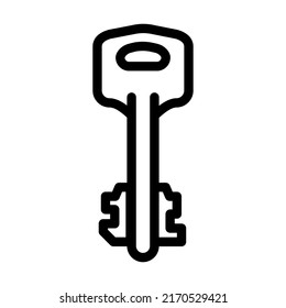 vector de icono de línea de clave antigua. signo de llave antigua. símbolo de contorno aislado ilustración negra