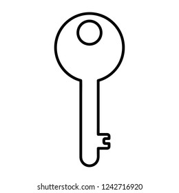 Old key outline icon. linear style sign for mobile concept and web design. Key simple line vector icon. Password symbol