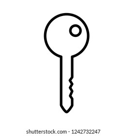 Old Key Outline Icon Linear Style Stock Vector (Royalty Free ...