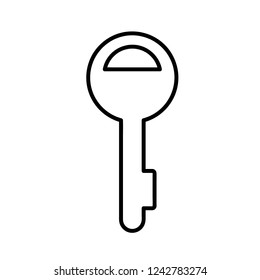 Old key outline icon. linear style sign for mobile concept and web design. Key simple line vector icon. Password symbol