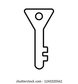 Old key outline icon. linear style sign for mobile concept and web design. Key simple line vector icon. Password symbol