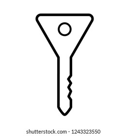 Old key outline icon. linear style sign for mobile concept and web design. Key simple line vector icon. Password symbol