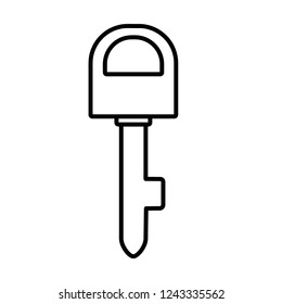 Old key outline icon. linear style sign for mobile concept and web design. Key simple line vector icon. Password symbol