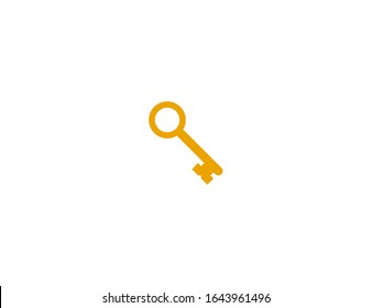 Old key vector flat icon. Isolated key unlock emoji illustration 