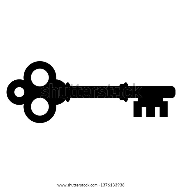 Old Key Vector Icon Isolated On Stock Vector (Royalty Free) 1376133938