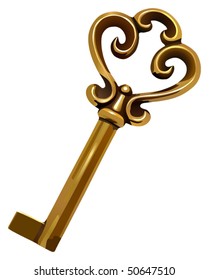 Old Key Vector Illustration