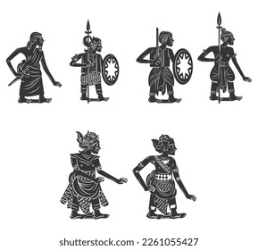 viejo rey y silueta reina