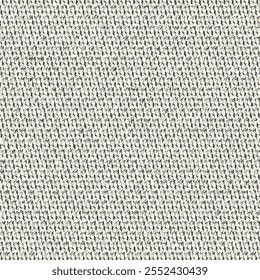 Old knitted cotton fabric. Detail, rough jersey texture. Crocheted rustic textile. Burlap background. Abstract vector seamless.