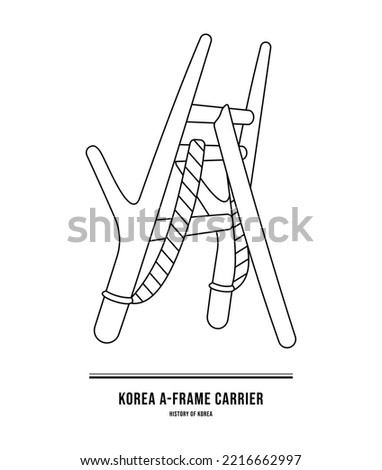  It's an old Korean farming tool. It's called "Jige." It is used to move something.