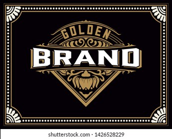 Diseño de etiquetas antiguas para la etiqueta Whiskey y Wine, banner de restaurante, etiqueta de cerveza.