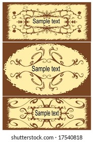 Old labels for bottles