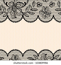 Old lace background, ornamental flowers. Vector texture.