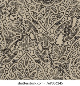 Paisley Seamless Pattern Hand Drawn Background Stock Vector (Royalty ...