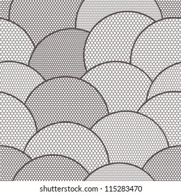 Old lace background, seamless pattern. Vector texture.