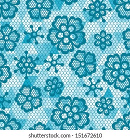 Old lace seamless pattern, ornamental flowers. Vector texture.