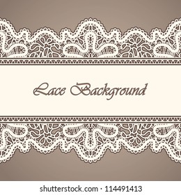 Old lace, seamless vintage background, vector illustration