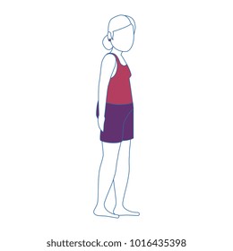old lady in beach outfit