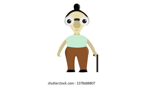 old lady  character