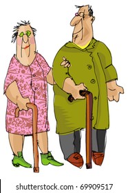 2,013 Two old ladies Stock Illustrations, Images & Vectors | Shutterstock