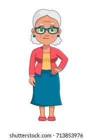 Old Lady Standing Stock Vector (Royalty Free) 713853976 | Shutterstock