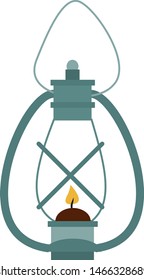 Old lamp, illustration, vector on white background.