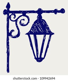 Old lamp. Sketch