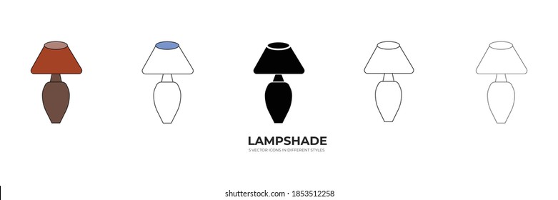 old lampshade vector type icon