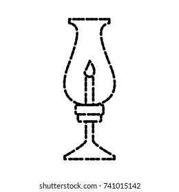 Old lantern with candle