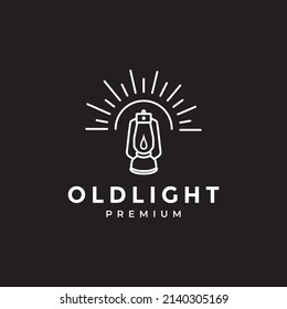 old lantern line minimalist logo design, vector graphic symbol icon illustration creative idea