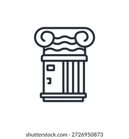 old law icon. vector.Editable stroke.linear style sign for use web design,logo.Symbol illustration.