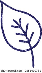 Old Leaf Charcoal Drawing in bright neon color
