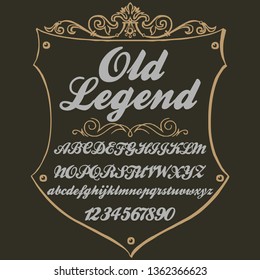 Old Legend - vintage Cowboy font, typeface, script. Ideal for western stories, covers, all kind of western vintage type designs.

