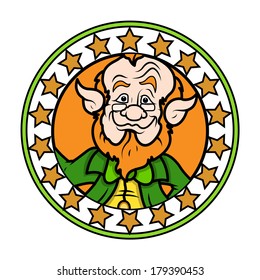 Old Leprechaun Smiling Face