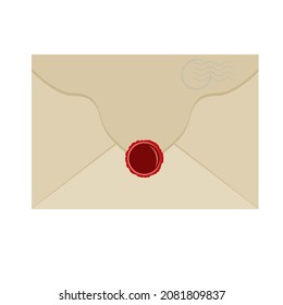 an old letter with a wax stamp