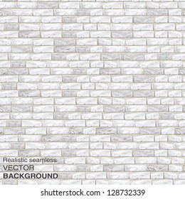 Old light brick wall. Seamless vector texture for continuous replicate