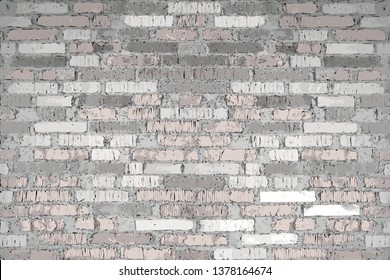 Old light brick wall. Vector texture for continuous replicate