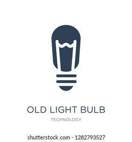 old light bulb icon vector on white background, old light bulb trendy filled icons from Technology collection, old light bulb vector illustration