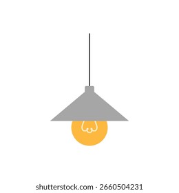 old light lamp cartoon design element