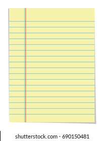 old line paper on white background