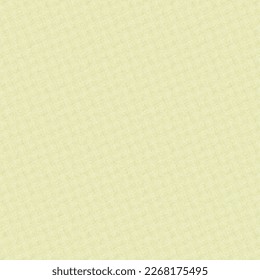 Old linen fabric with a discreet checked pattern. Pale background, dirty yellow, crossed by faint intersecting stripes. Ecru stiff paper. Abstract vector.
