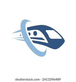 Vector de diseño del logotipo de la máquina de trenes de locomotora antigua