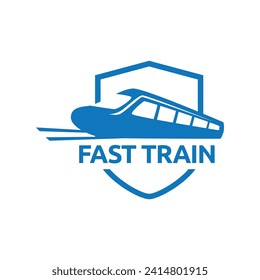 Old Locomotive Train Machine Logo Design Vector