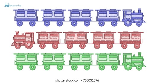 Old locomotive with wagons