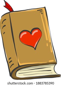 Old love book,illustration,vector on white background